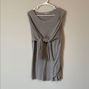 Gray tunic sweater